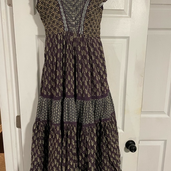 Label Ritu Kumar Indigo printed long dress size S - Picture 6 of 7